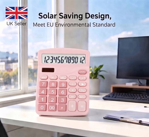Calculator desktop large pink - desktop,