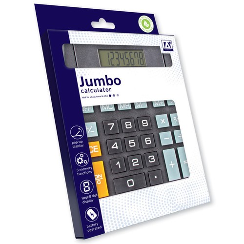 Jumbo sized calculator with - jumbo,